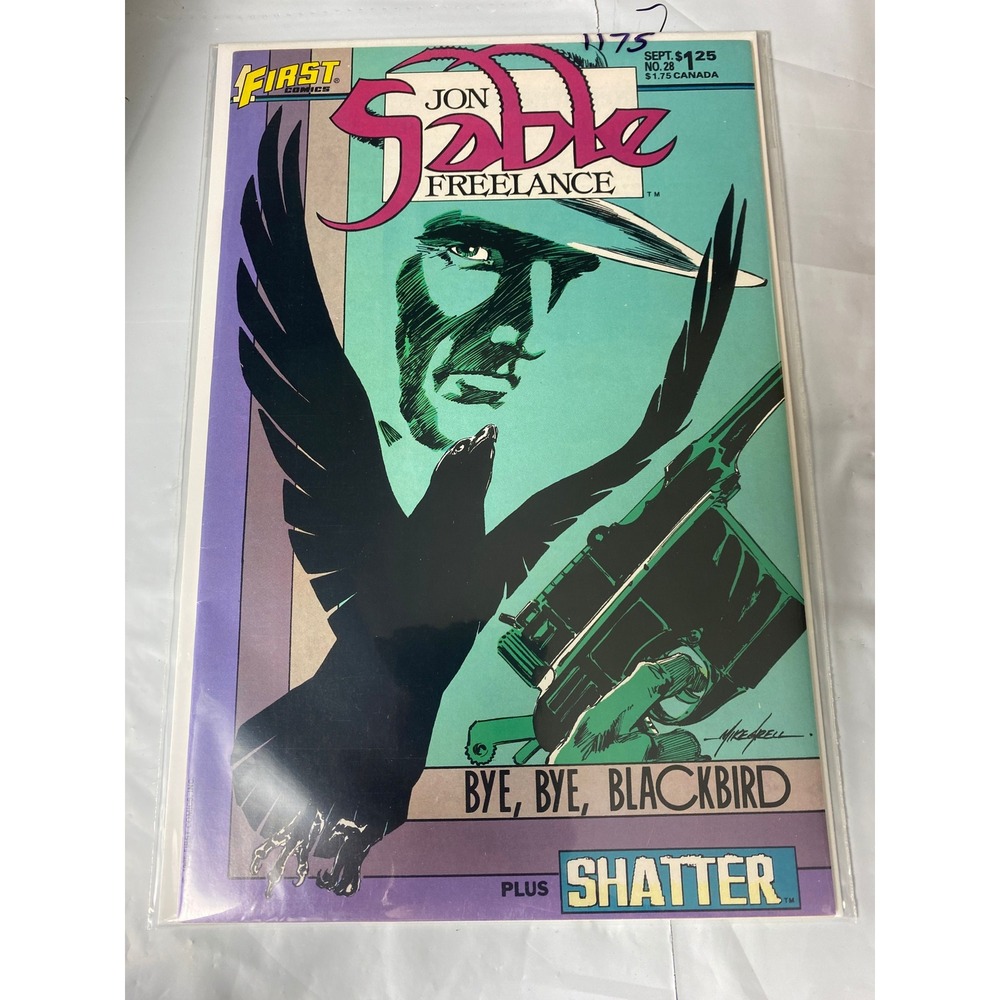 Jon Sable Freelance 28 First Comics‎ 1985 Mike Grell Shatter Bye Bye Blackbird